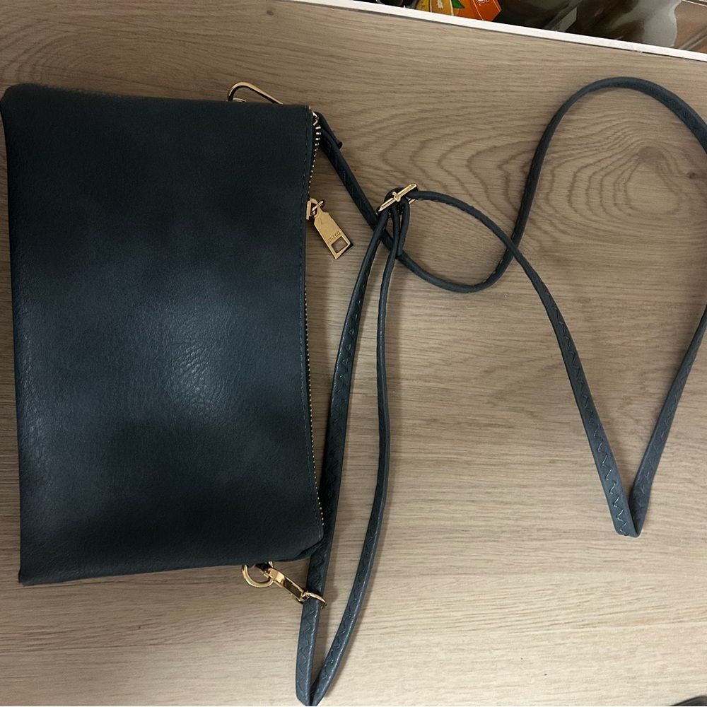 blue Leather Crossbody Bag
